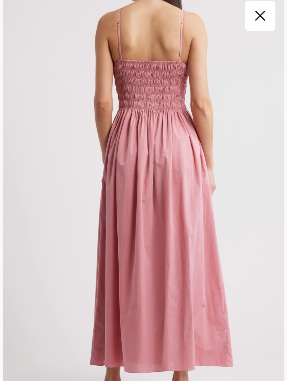Faithfull The Brand Laia Sleevless Smocked Maxi Dress Valentine Pink Size 4 - Picture 2 of 10